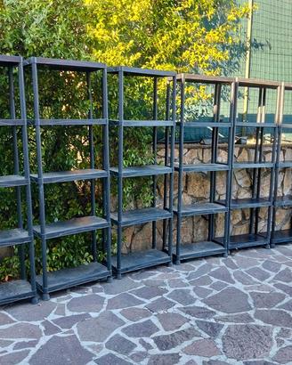 6 x Scaffale 5 Ripiani, 60x30x180 cm circa