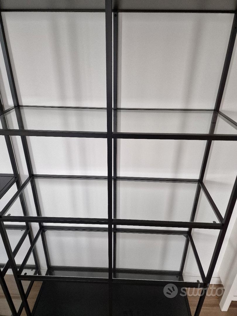 VITTSJÖ scaffale, marrone-nero/vetro, 51x175 cm - IKEA Italia