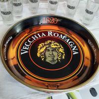 set 6 bicchieri e vassoio V.R