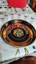 set 6 bicchieri e vassoio V.R