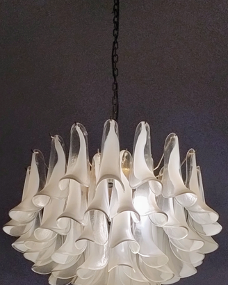 lampadario in vetro di Murano marchiato a fuoco