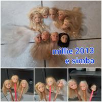 Lotto 9 testine barbie