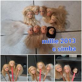 Lotto 9 testine barbie