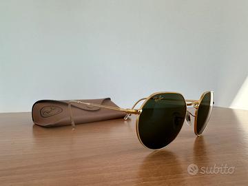 Occhiali da sole Ray-Ban Hexagonal Gold- Originali