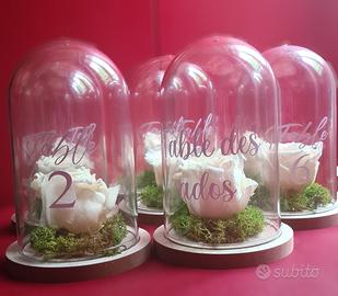 Rosa stabilizzata segnatavolo matrimonio n.8