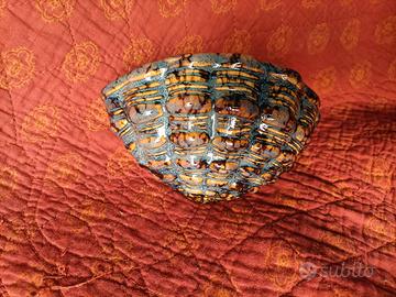 conchiglia portacandela in ceramica borbottina