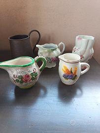 Set 5 oggetti in ceramica