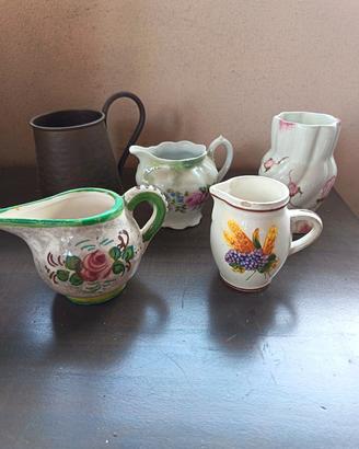 Set 5 oggetti in ceramica