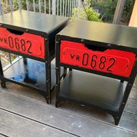 Coppia di comodini industriali