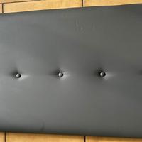 Testiera letto singolo similpelle grigia