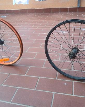 cerchi  per bmx arancione/ nero, prezzo trattabile