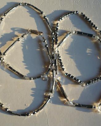 Bracciali in Ematite + Swarovsky