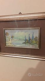 Dipinto olio su cartoncino