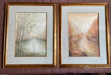 Coppia di quadri Alessandro Bernardi 1971