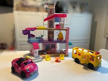 Fisher-Price Casa Barbie + Macchina+ Scuolabus