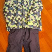 Tuta da sci CMP 10 anni, verde e blu