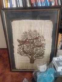 Quadro con albero della vita su stampa egizia