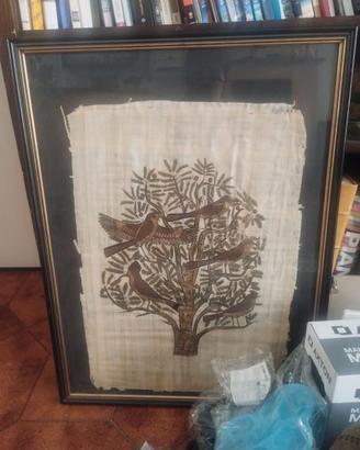 Quadro con albero della vita su stampa egizia