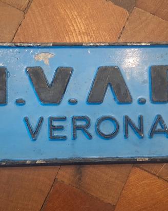 Targhetta  I.V.A.R.  Verona 