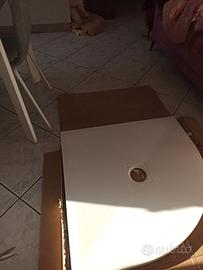 piatto doccia angolare 80 x80 resina di marmo 