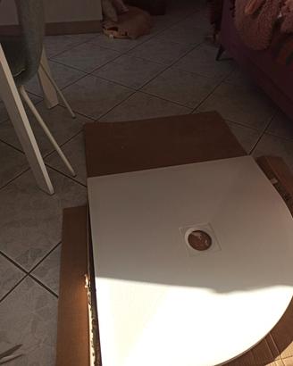 piatto doccia angolare 80 x80 resina di marmo 