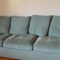 Divano angolare verde grigio Ikea gronlid