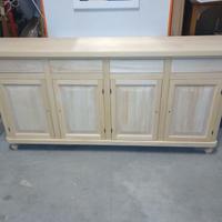 Credenza Napoletana a 4 Ante Grezza Nuova