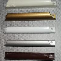 Maniglietta in alluminio mm100 con viti a vista