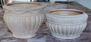 Coppia vasi artigianali decorativi