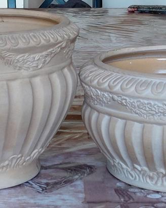 Coppia vasi artigianali decorativi