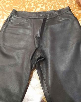 pantaloni in vera pelle