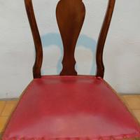 SEDIA ANTICA IN LEGNO NOCE MASSELLO VINTAGE 