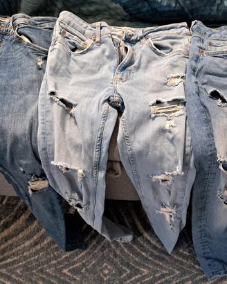 Set jeans uomo strappati Bershka 