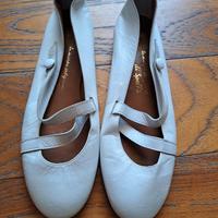 ballerine pelle bianca da cerimonia 34