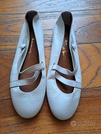 ballerine pelle bianca da cerimonia 34