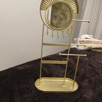 Portagioie da Tavolo con Specchio – Oro Opaco