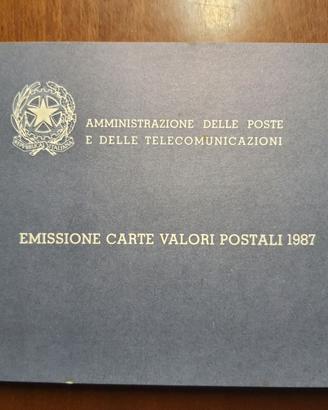 Emissione carte valori postali 1987