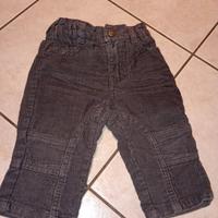 Pantaloni Fox baby in velluto a coste grigio