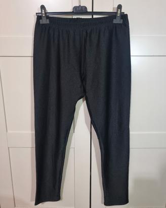 Leggings effetto lucido felpati