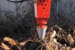 Spaccalegna a vite per mini escavatore