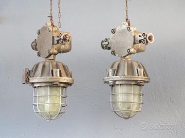 Lampada industriale da fabbrica vintage