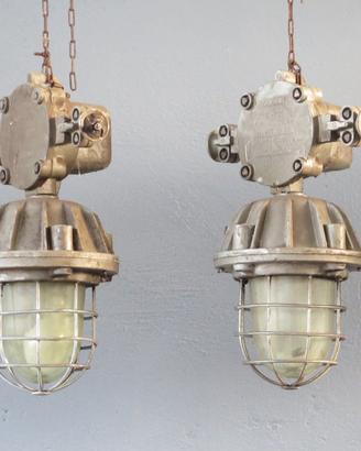 Lampada industriale da fabbrica vintage