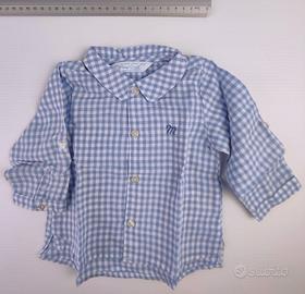 9) camicia  pantaloncini Mayoral lino cotone 4-6 m