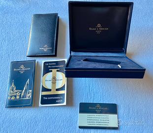 Baume & Mercier box + portafoglio in vera pelle