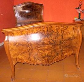 LETTO singolo in radica di noce