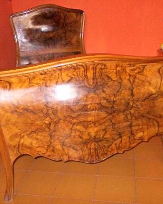 LETTO singolo in radica di noce