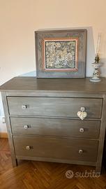 Cassettiera a tre cassetti serie Hemnes Ikea riv