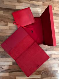 Portadocumenti Ferrari pelle rossa