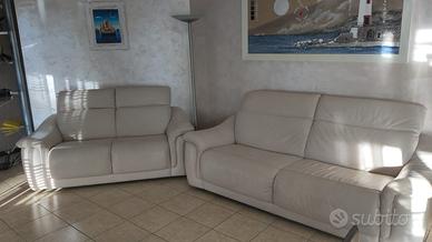 Coppia divani pelle 2+3 posti (anche separati)