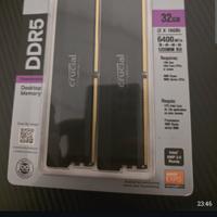 Ram Crucial DDR5 6400 CL38 NUOVE